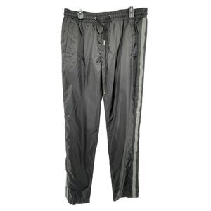 Studio Concept 23 Unisex Black Reflective Tape Y2K Drawstring Track Pants XL